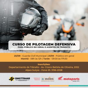 Defesa Civil abre inscrições de curso para motociclista