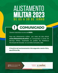 Jovens nascidos em 2005 devem fazer o Alistamento Militar Obrigatório